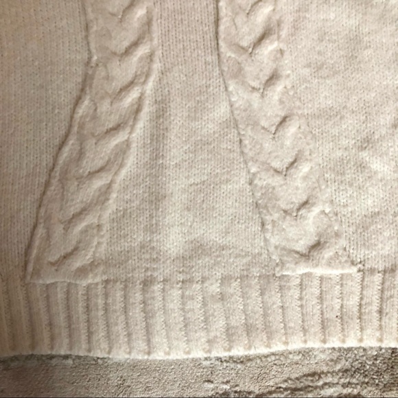 White Cable Knit Chunky Sweater by Express XS - Picture 7 of 9
